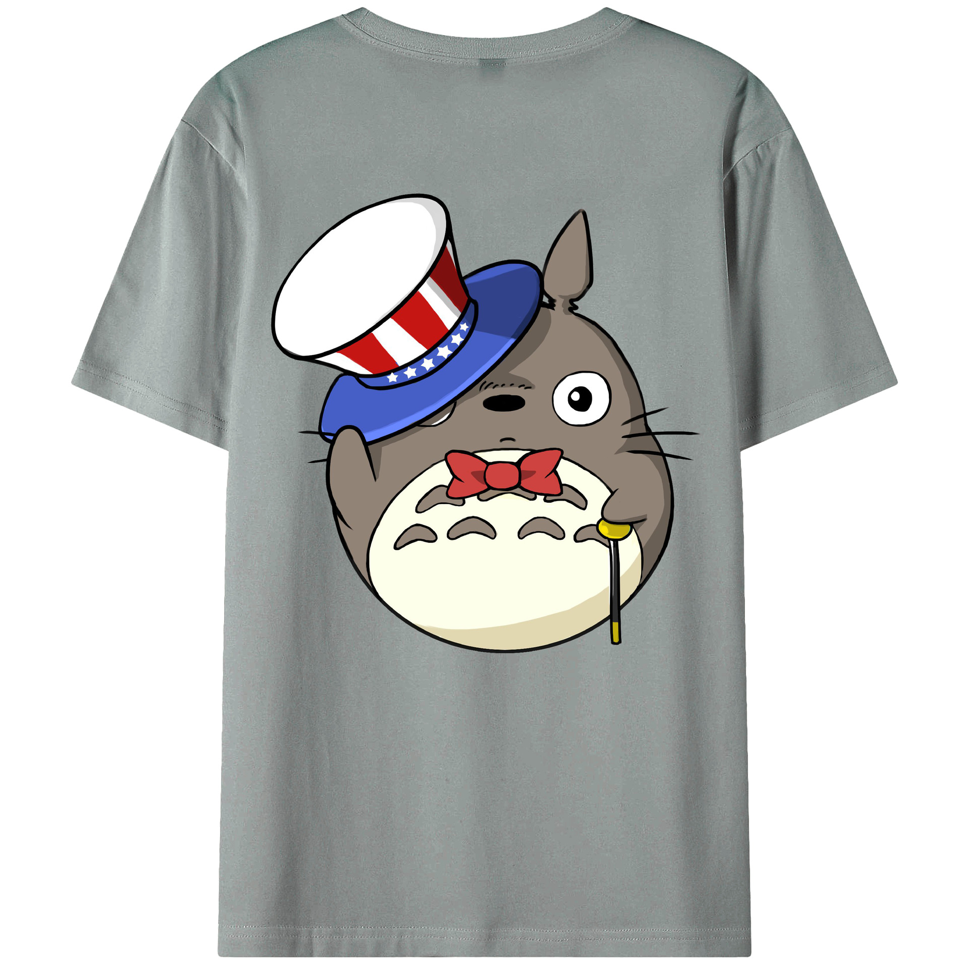 （画像用） となりのトトロ 草壁メイ 草壁サツキ My Neighbor Totoro Satsuki Kusakabe Mei Kusakabe 綿100％ メンズ半袖Tシャツ（バックプリント） 通気性